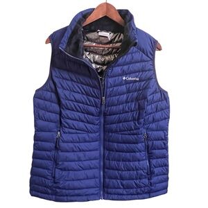 Columbia Deep Blue Quilted Omniheat Slope’s Edge Puffer Ski Snow Vest Jacket XL